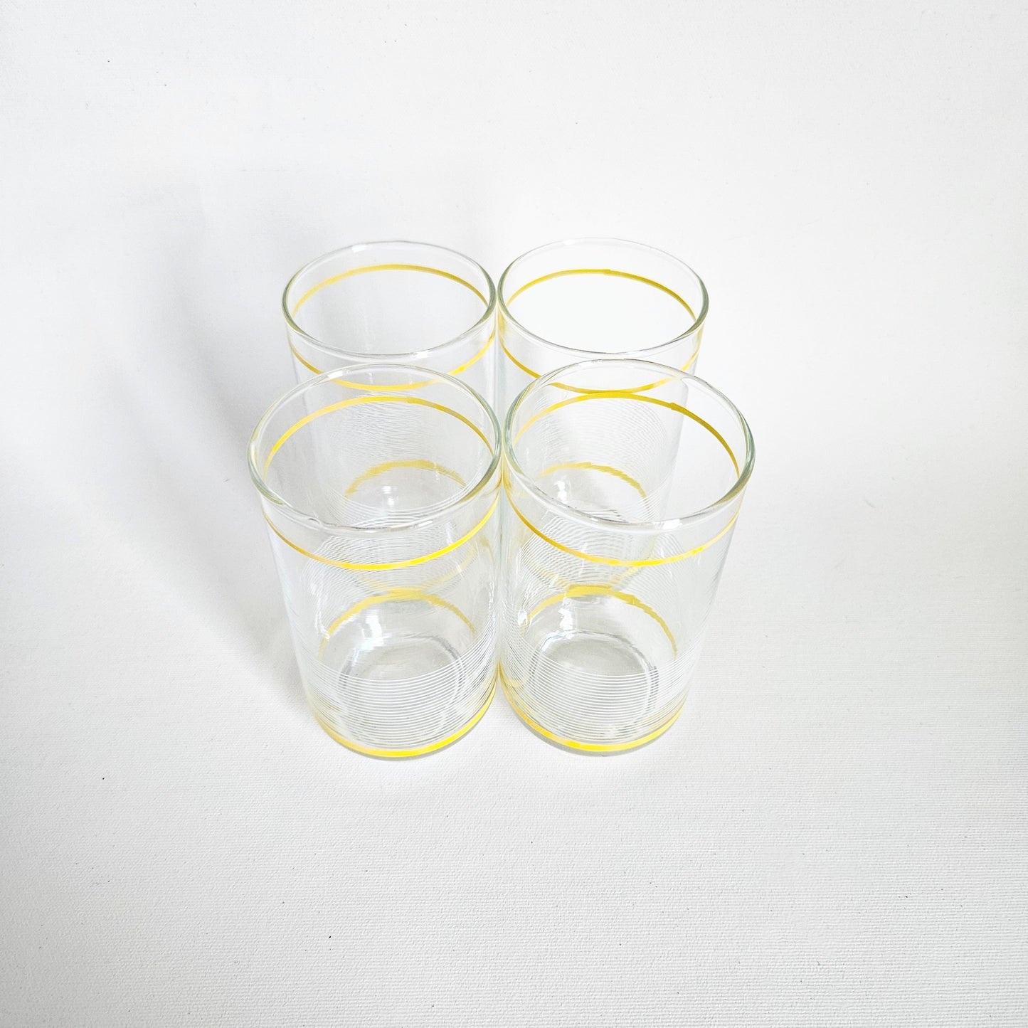 verres vintage rayés Libbey high ball x4