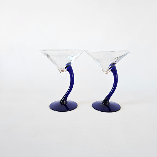 coupes à cocktail vintage x2