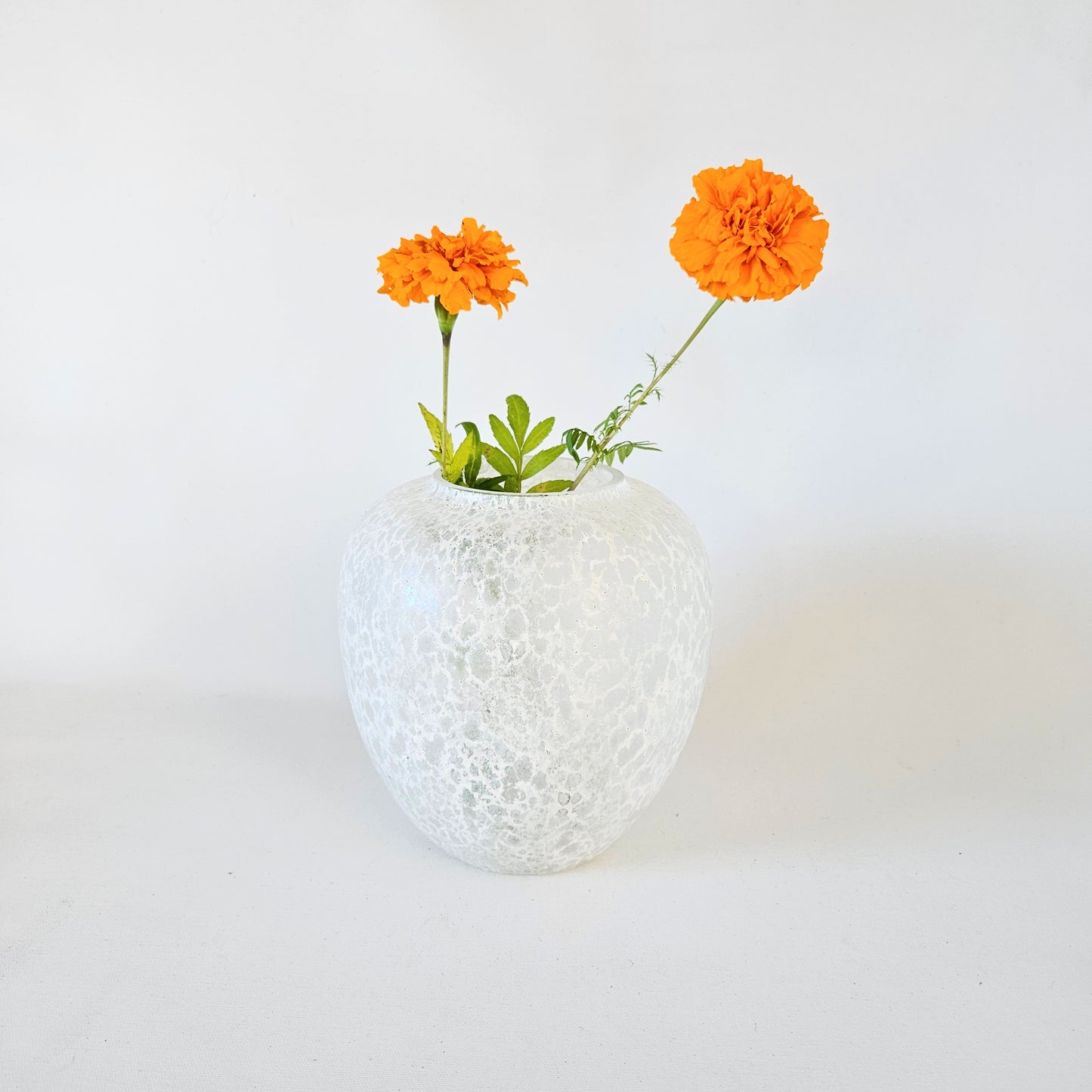 vase en verre texturé