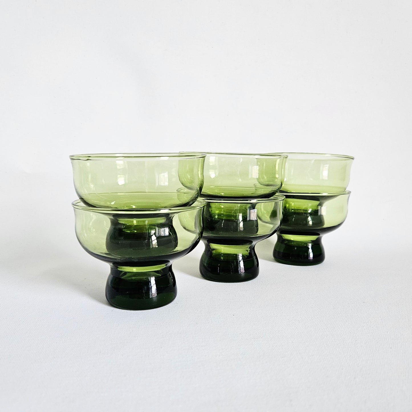 coupes à dessert vintage Anchor Hocking, USA x6
