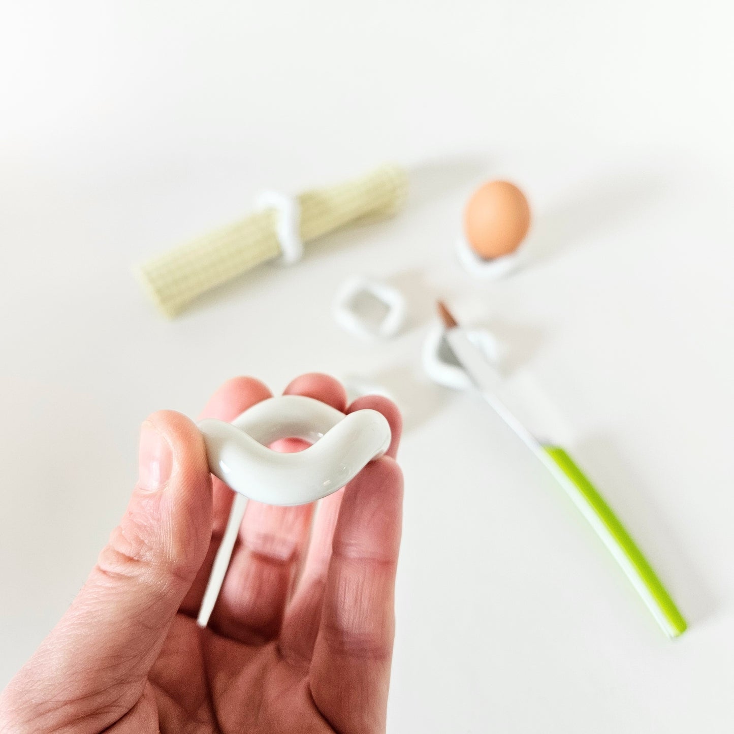 coquetiers-ronds de serviettes-porte-couteaux wavy x6