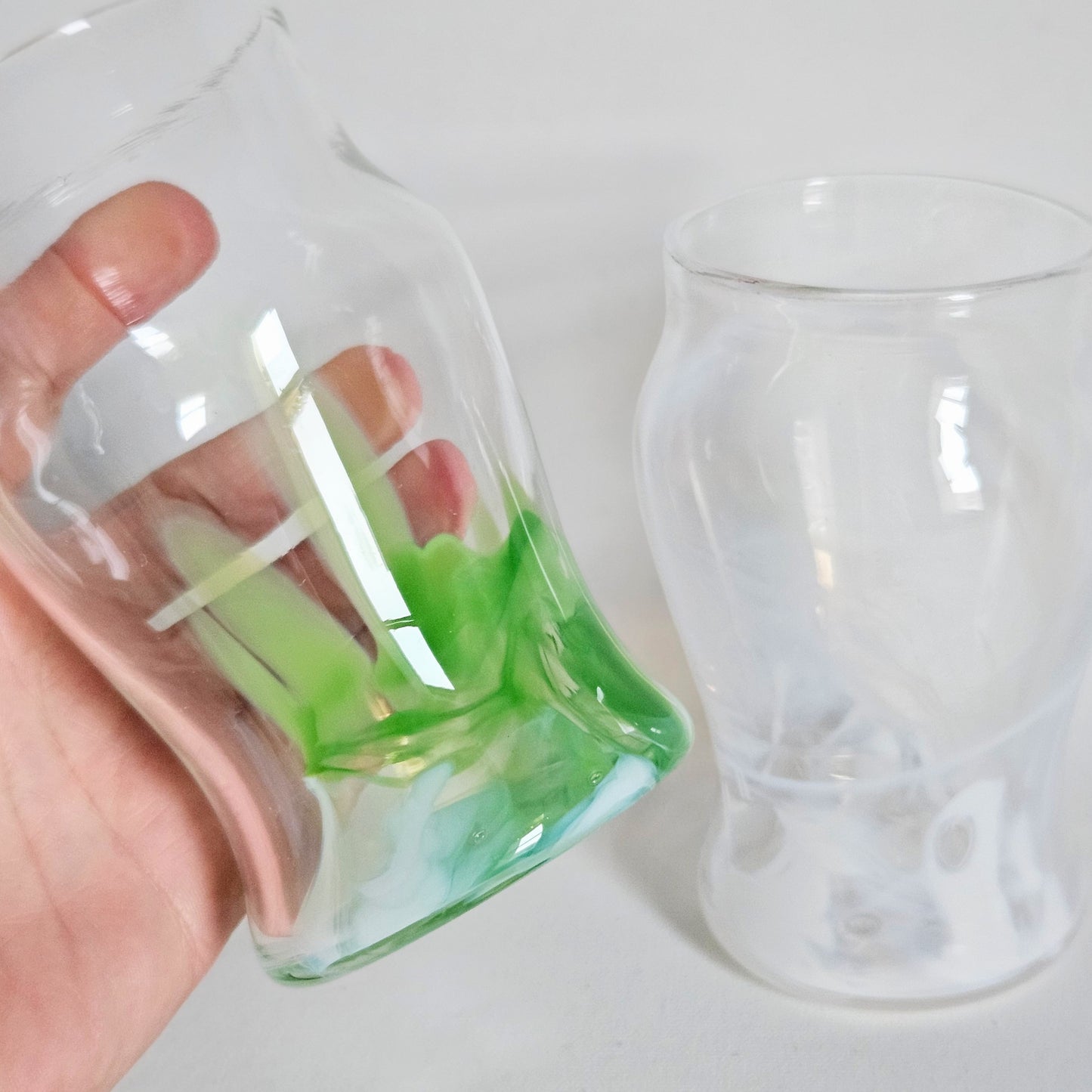 verres en verre soufflé