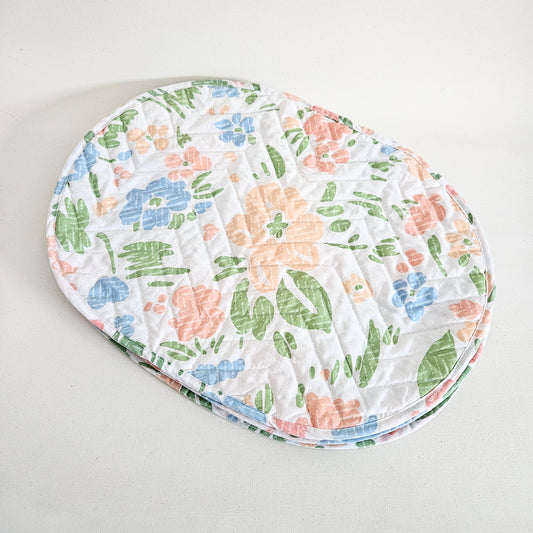 napperons vintage fleuris x4