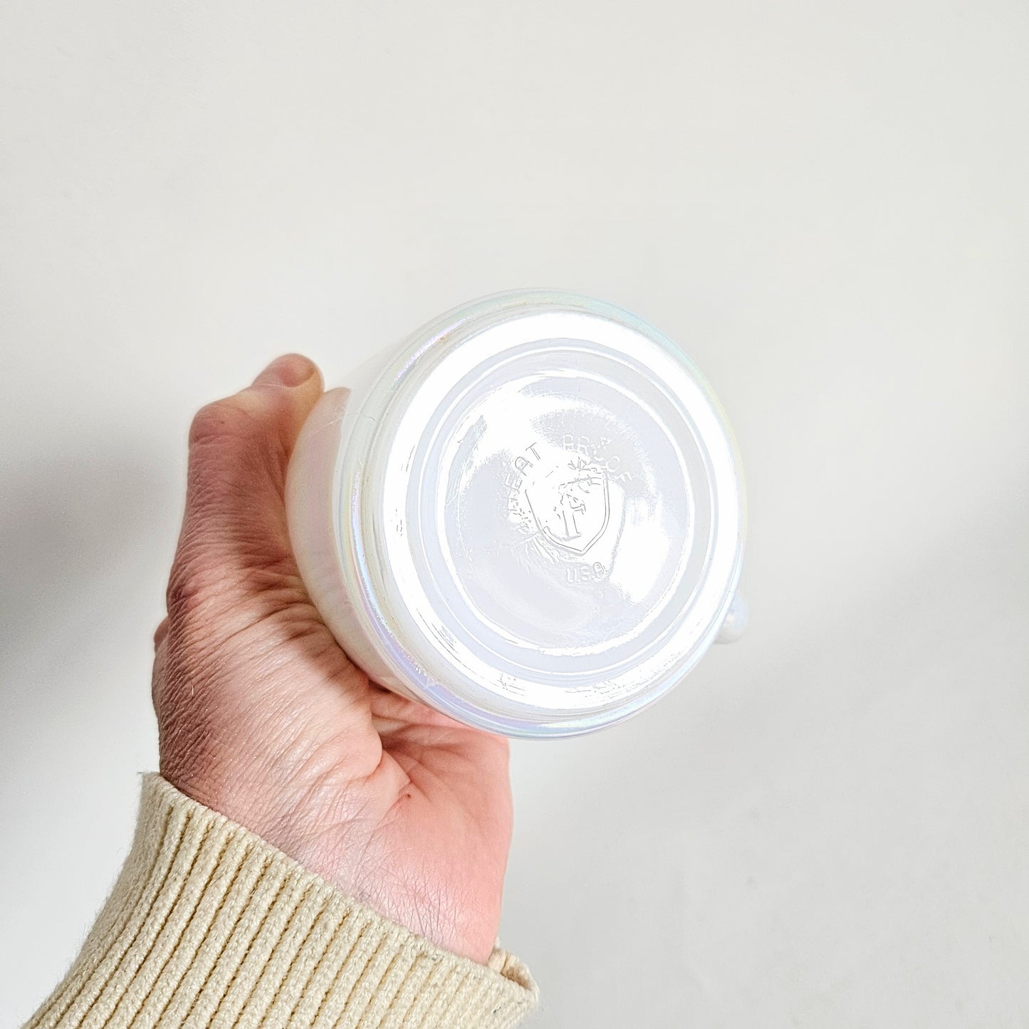 tasse iridescente vintage Federal Glass, USA