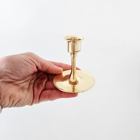 bougeoir à coupelle en laiton