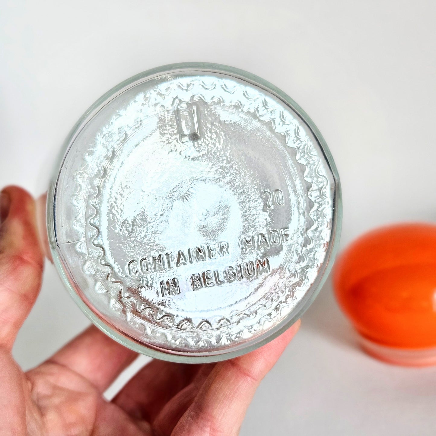 contenant en verre Boule orange