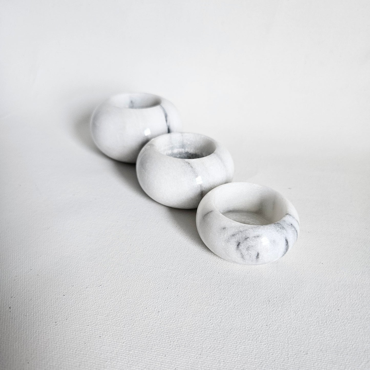 bougeoirs en marbre x3