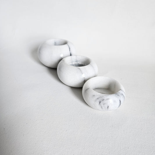 bougeoirs en marbre x3