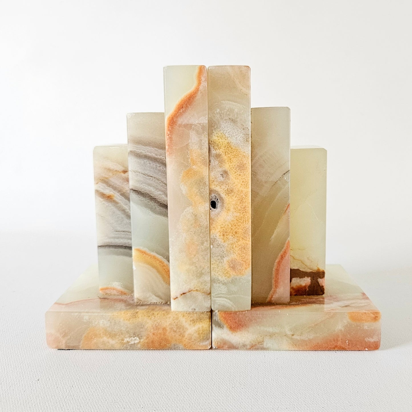 appuie-livres en onyx x2