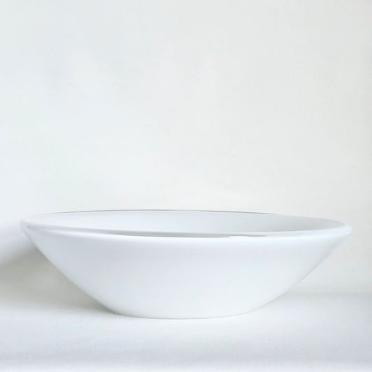 saladier en verre artisanal blanc