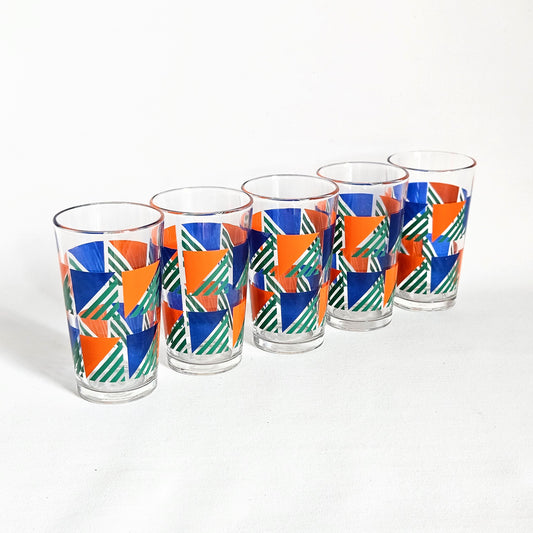 verres à jus 1970s x5