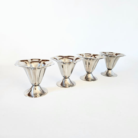 coupes à dessert en inox x4