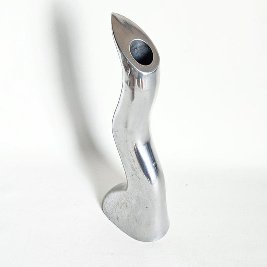 bougeoir sculptural chromé, par Anna Everlund, Ikea 1980s