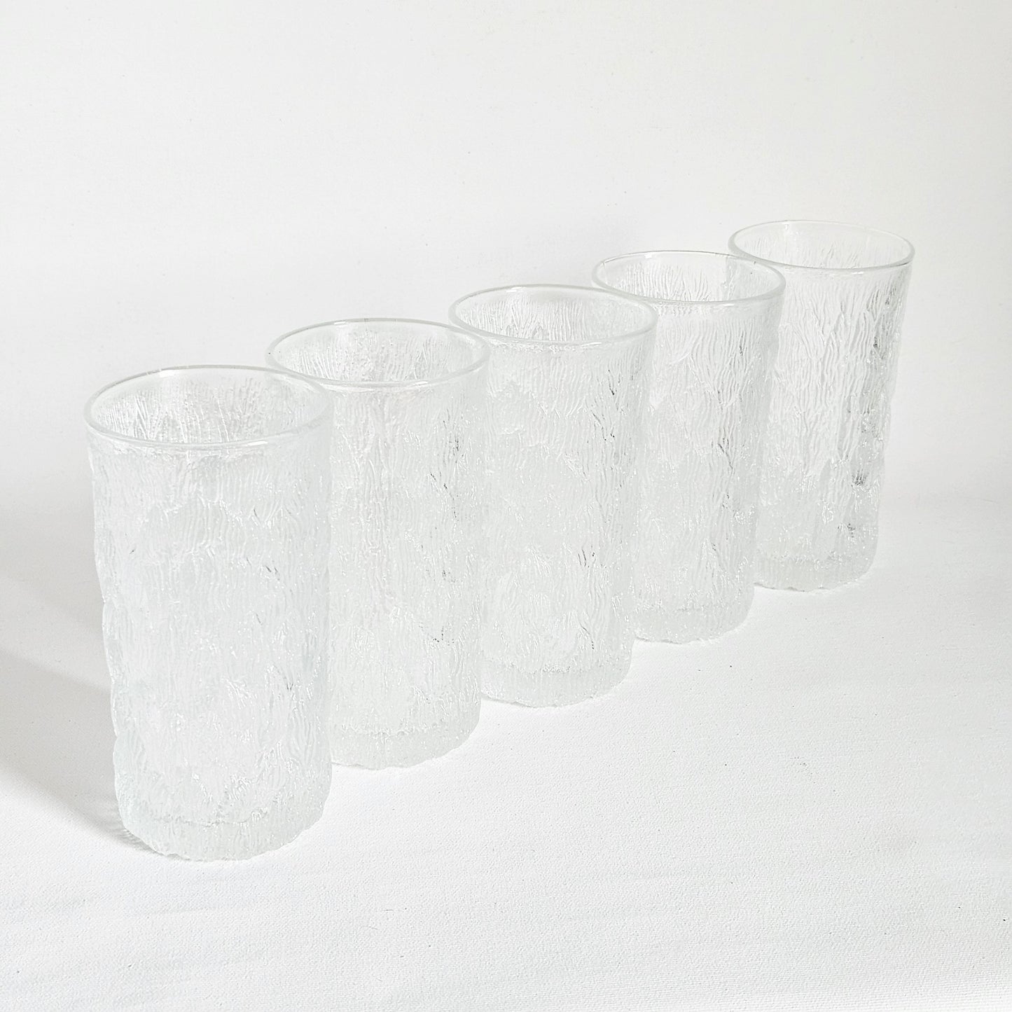 verres high ball texturés MCM, Goebel Charlottenhutte x5