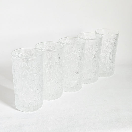 verres high ball texturés MCM, Goebel Charlottenhutte x5