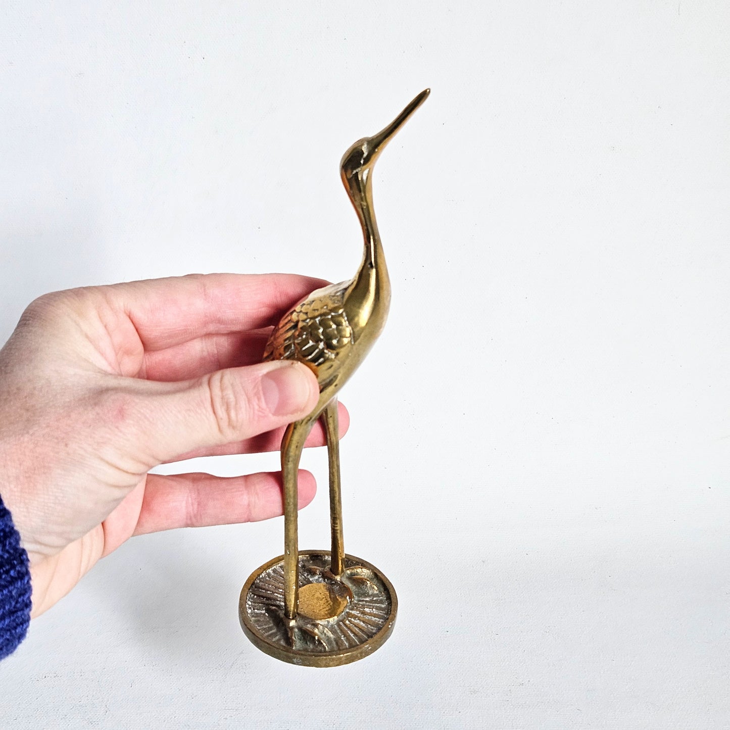 sculpture Héron en laiton