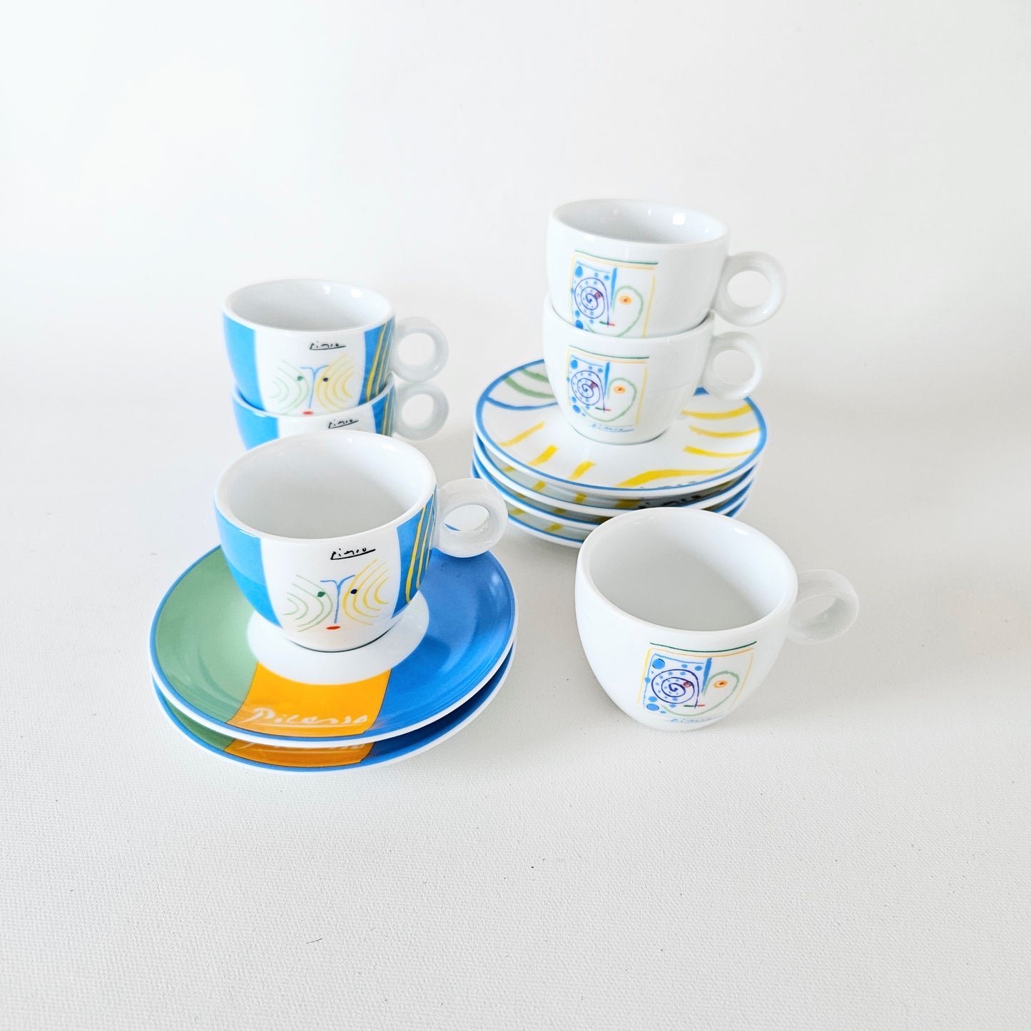 tasses à espresso+coupelles Picasso x6
