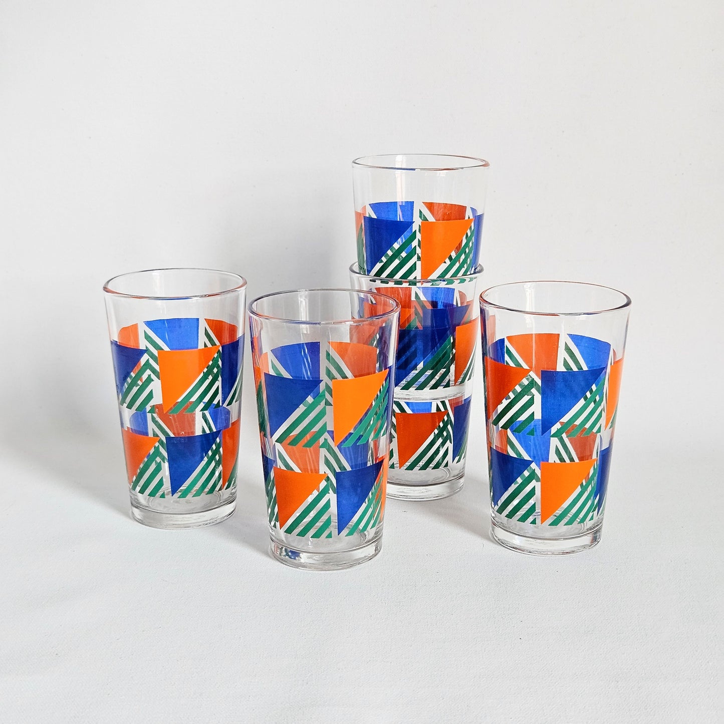 verres à jus 1970s x5