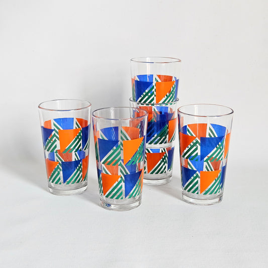 verres à jus 1970s x5