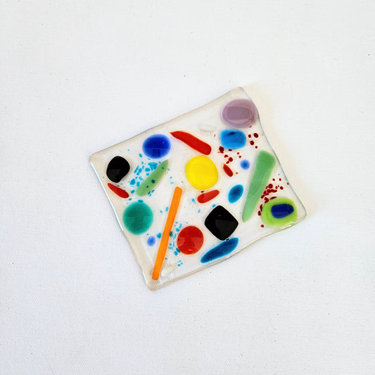 coupelle en verre multicolore
