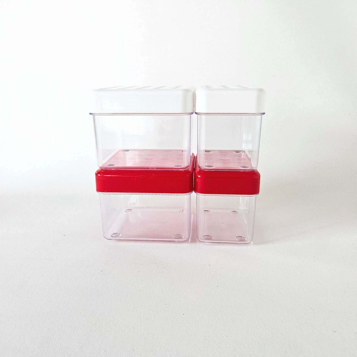 contenants-boîtes en plastique vintage x2