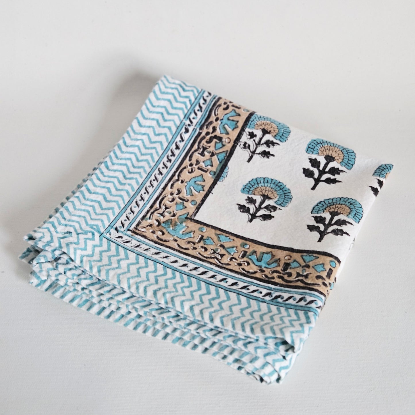 serviettes de table imprimées x4