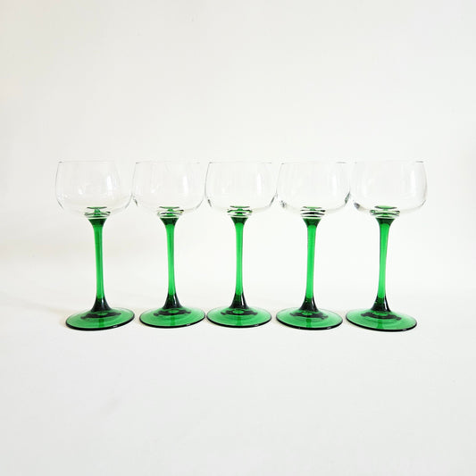 verres à pied vert Luminarc x5