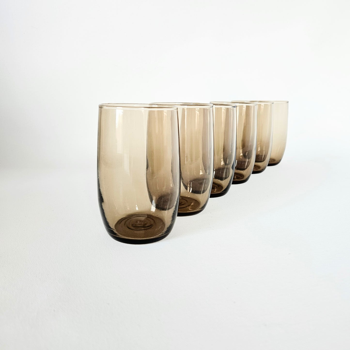 verres fumés vintage x2