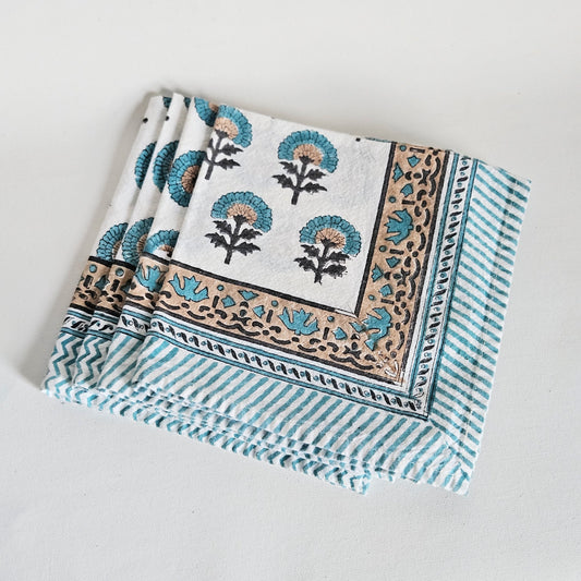 serviettes de table imprimées x4