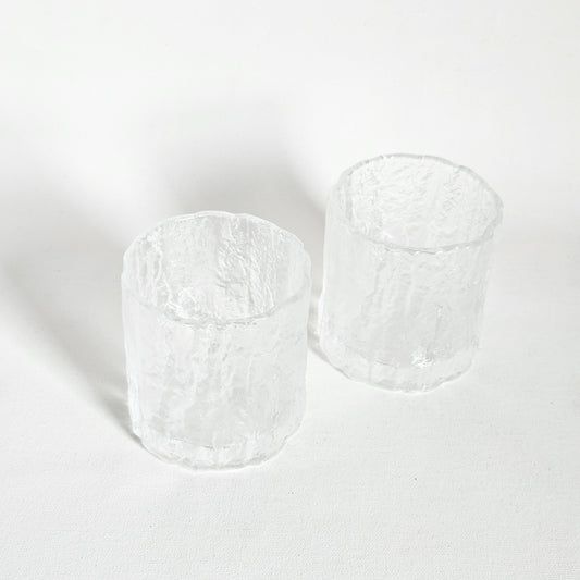 verres à whisky texturés x2