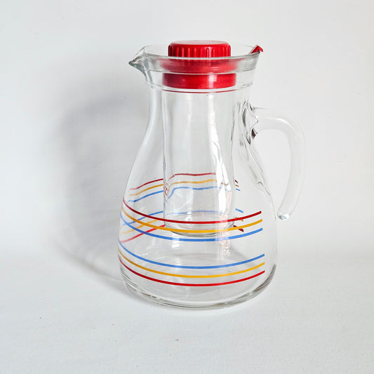 pichet rayé en verre