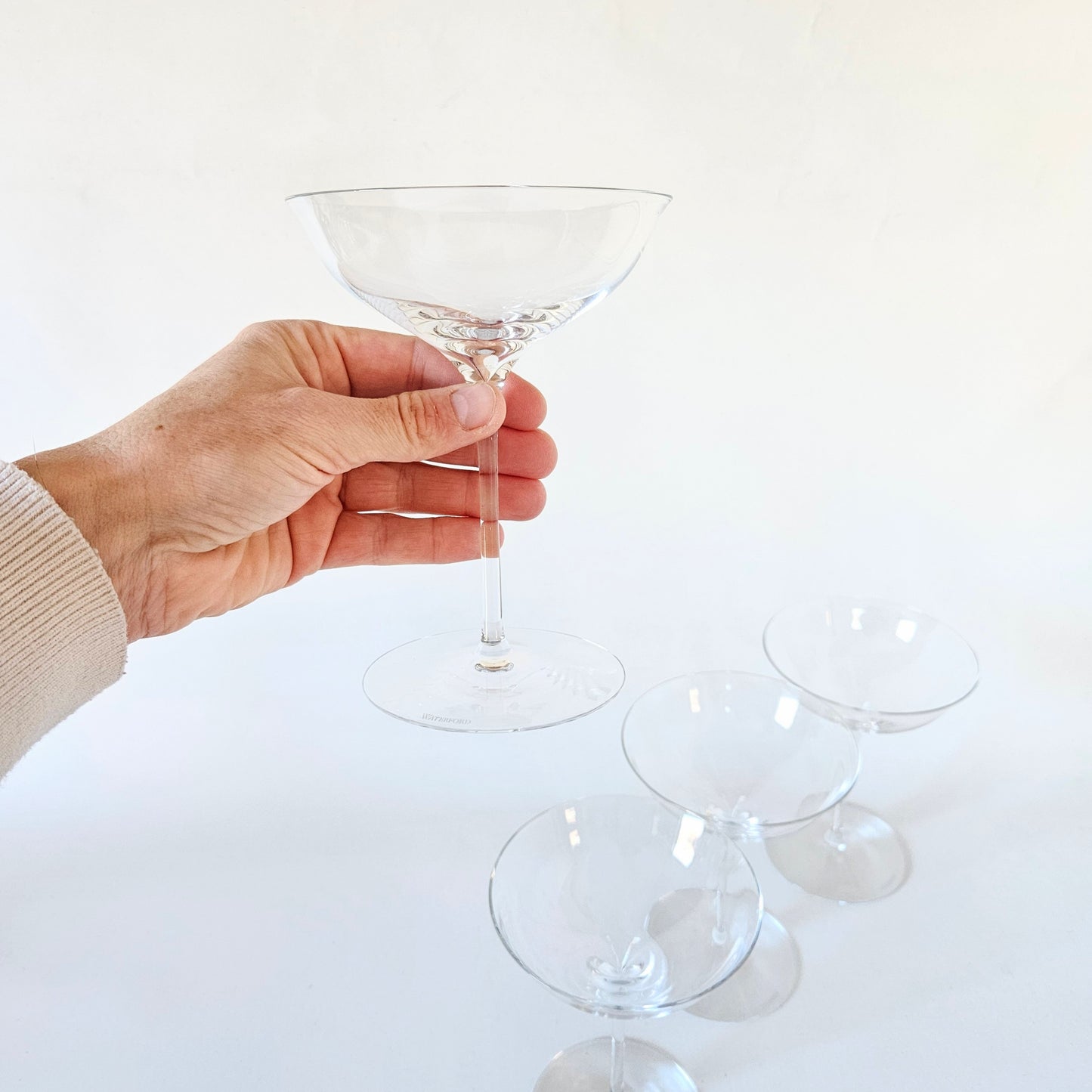 coupes à bulles/cocktail en cristal, Waterford x4