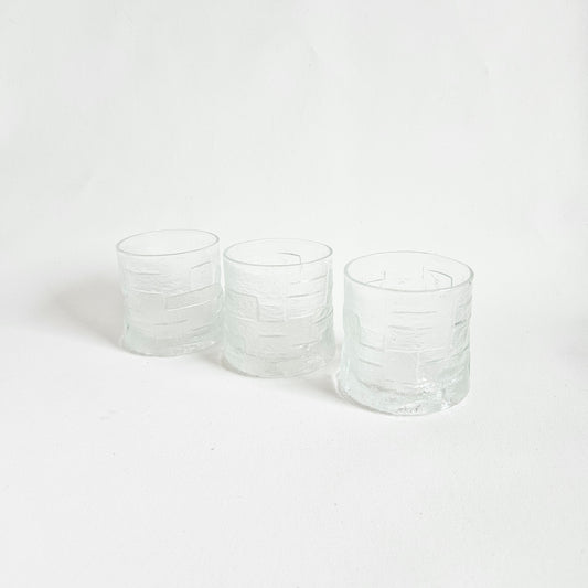 verres à whisky texturés x3