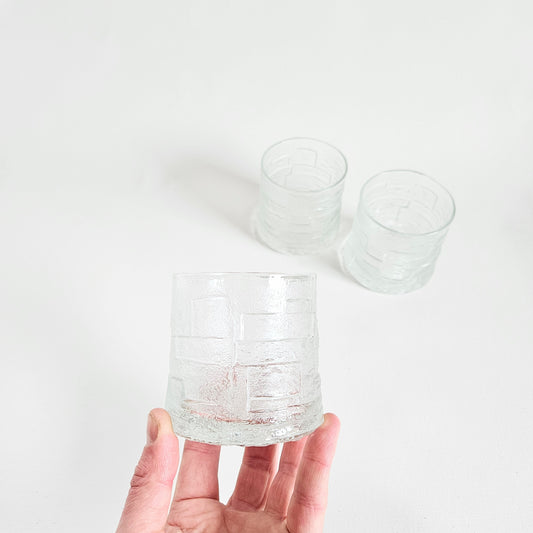 verres à whisky texturés x3