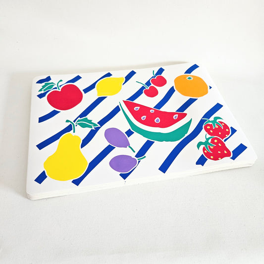 napperons vintage à motifs en vinyle x2