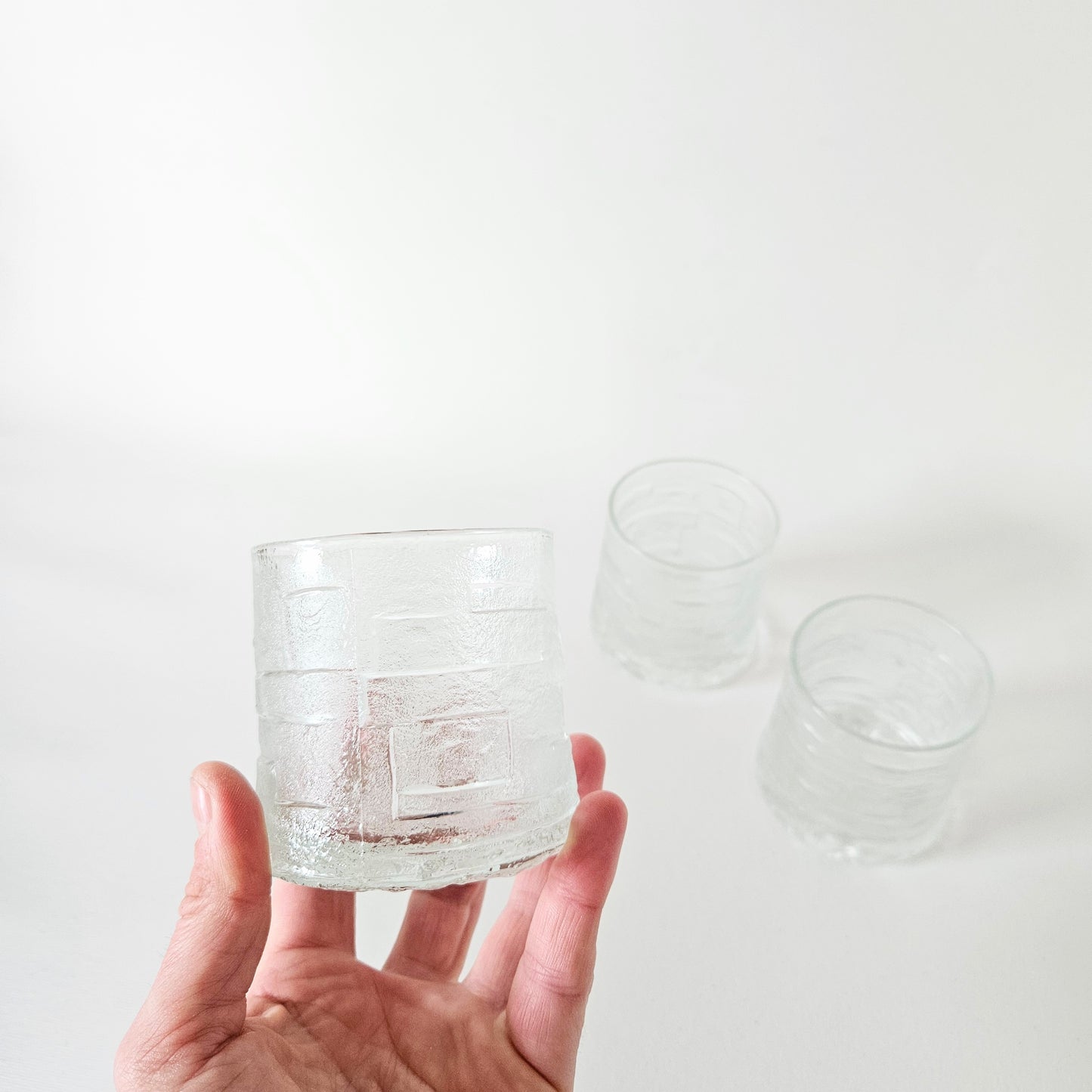 verres à whisky texturés x3