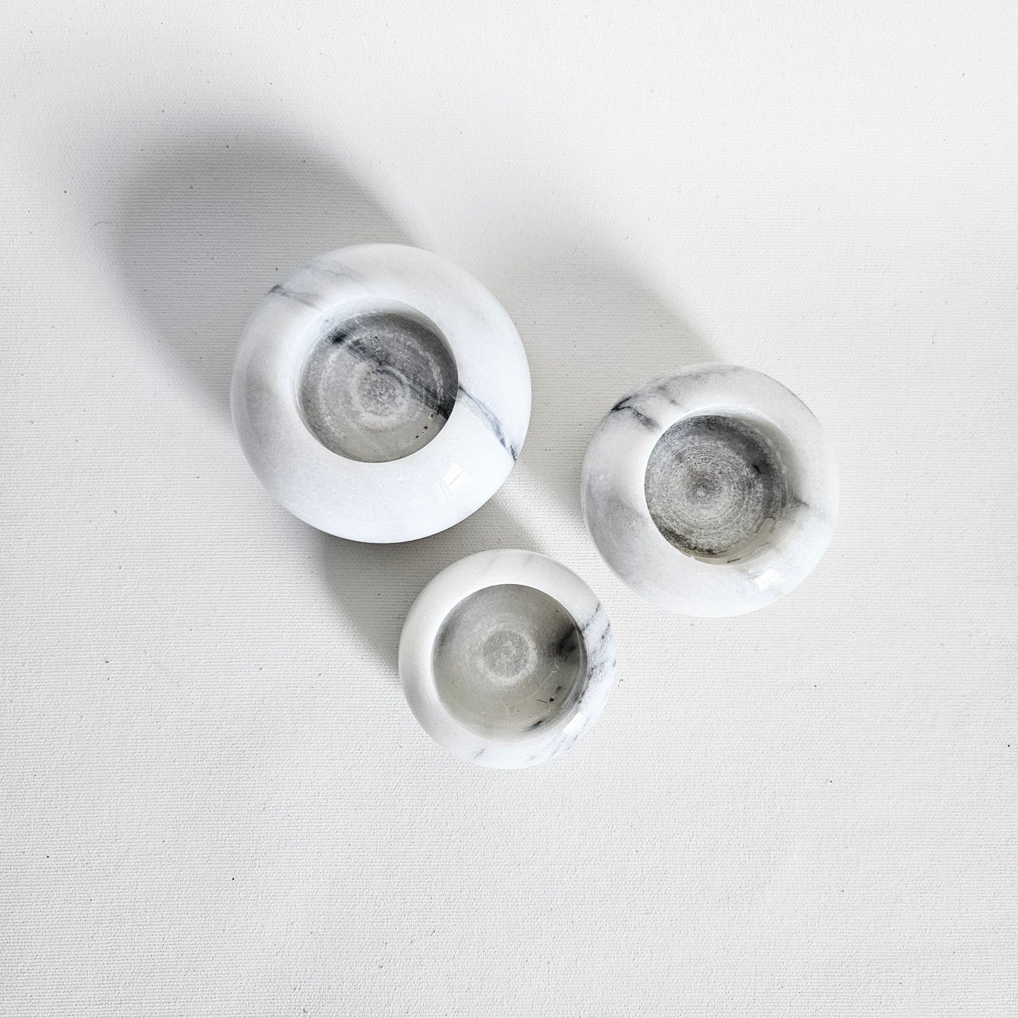 bougeoirs en marbre x3