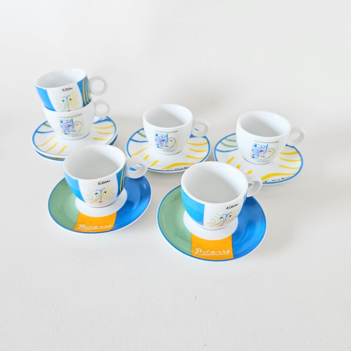 tasses à espresso+coupelles Picasso x6