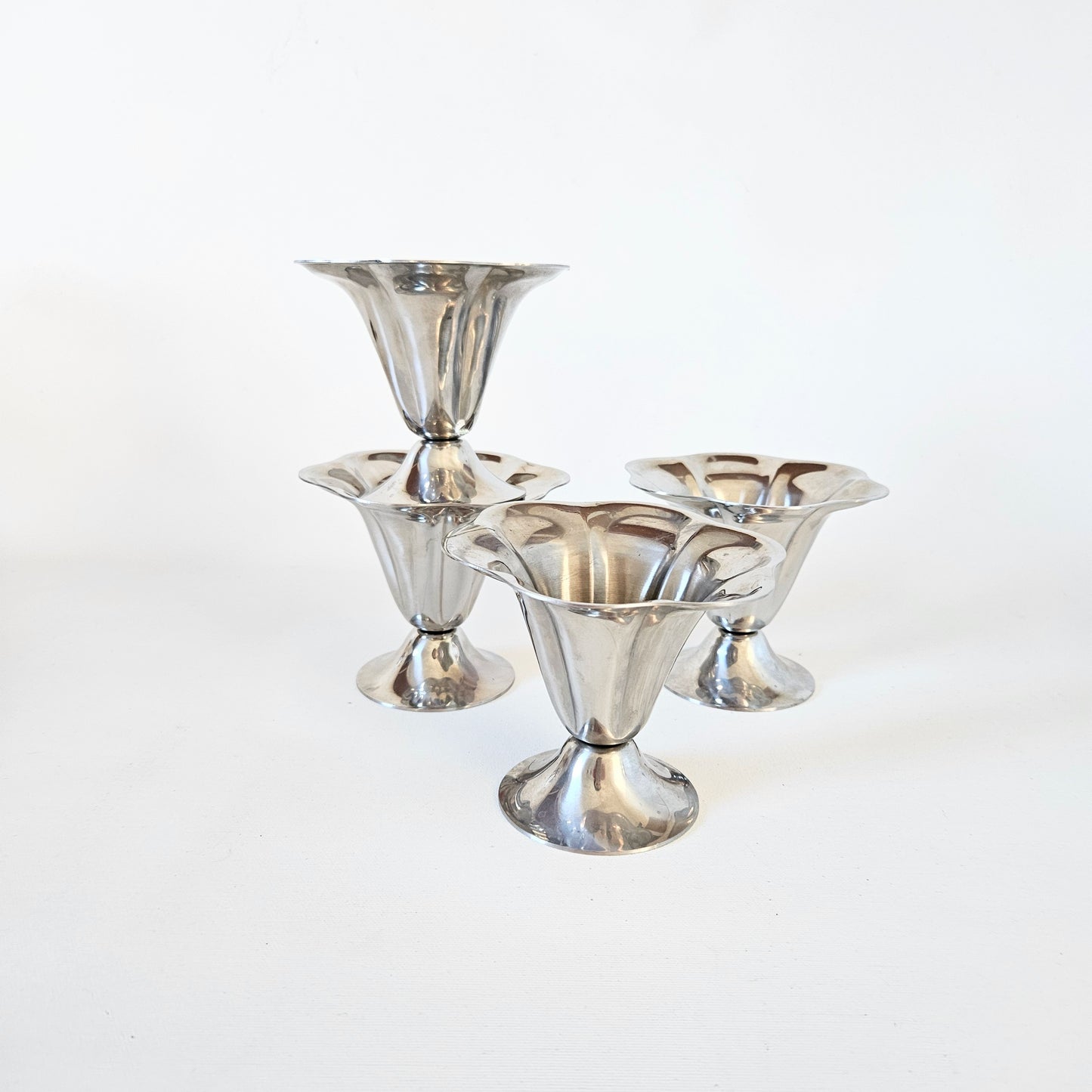 coupes à dessert en inox x4