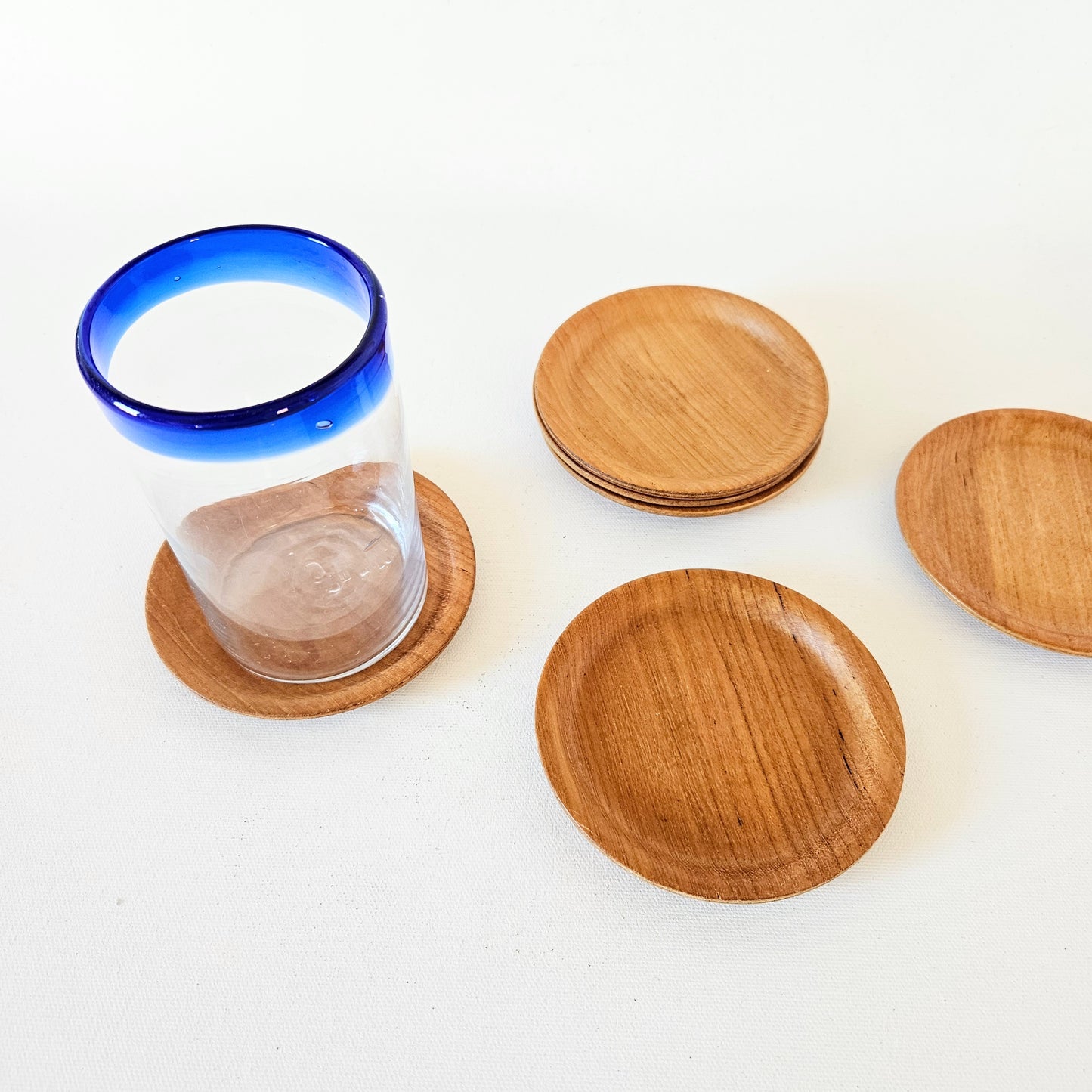 sous-verres en teck x6