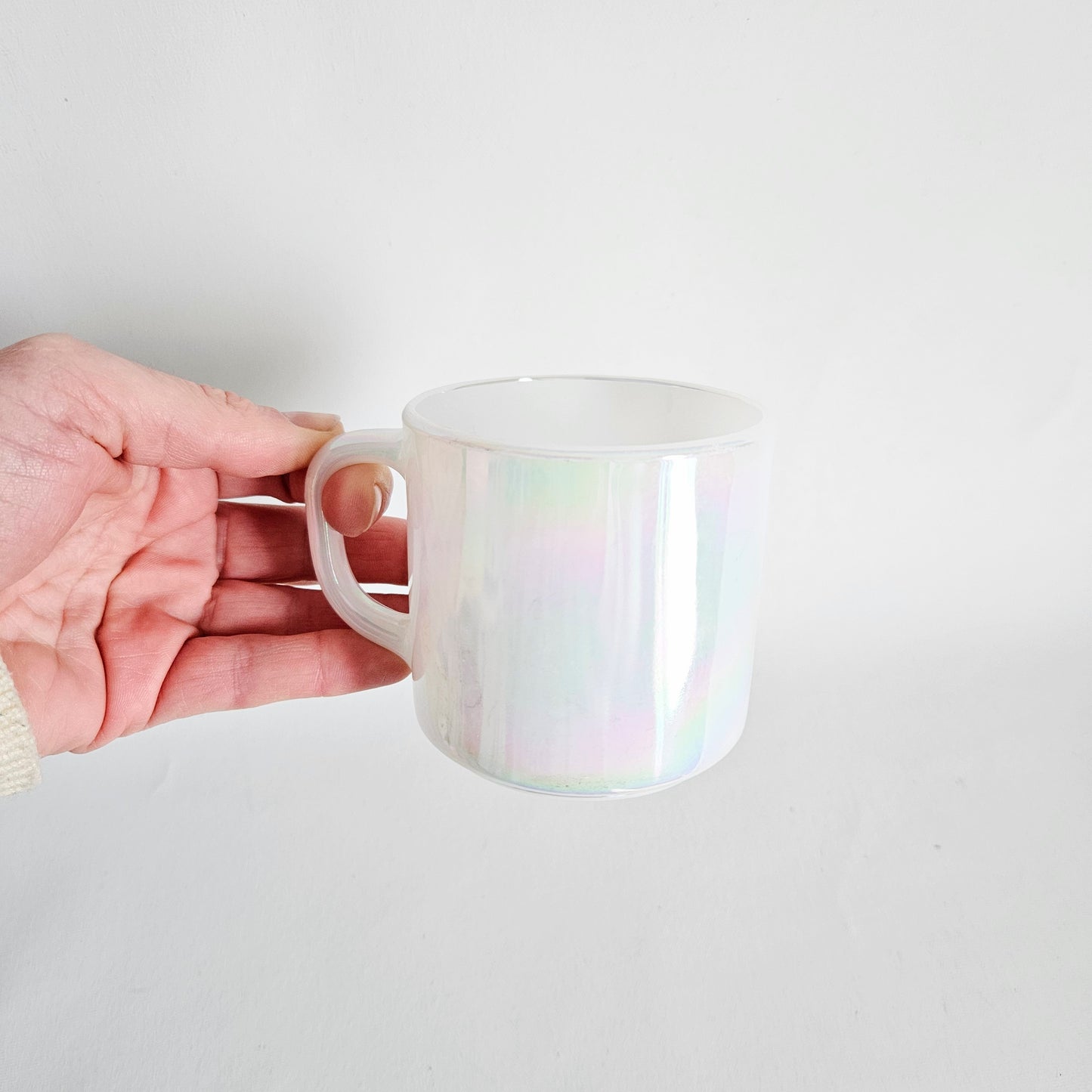 tasse iridescente vintage Federal Glass, USA