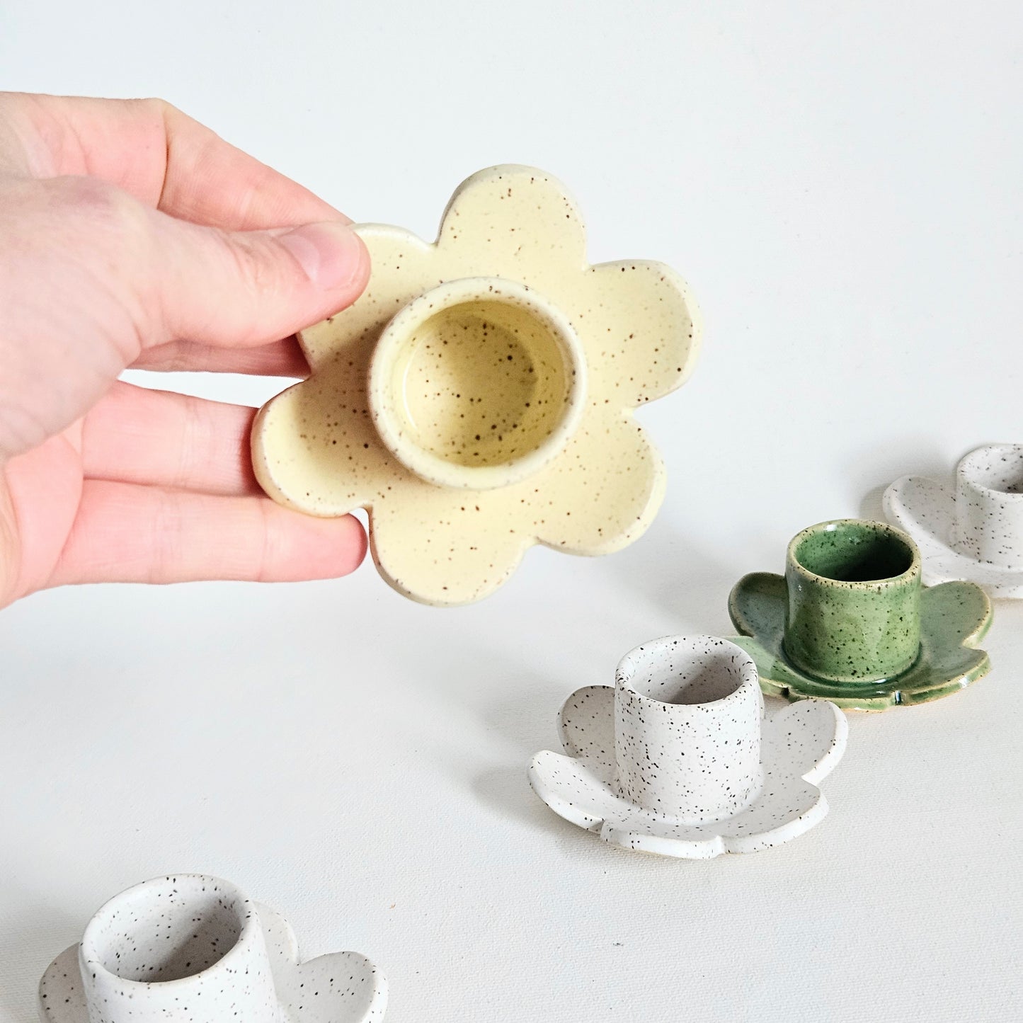 bougeoir Fleur en céramique, Mini Pott