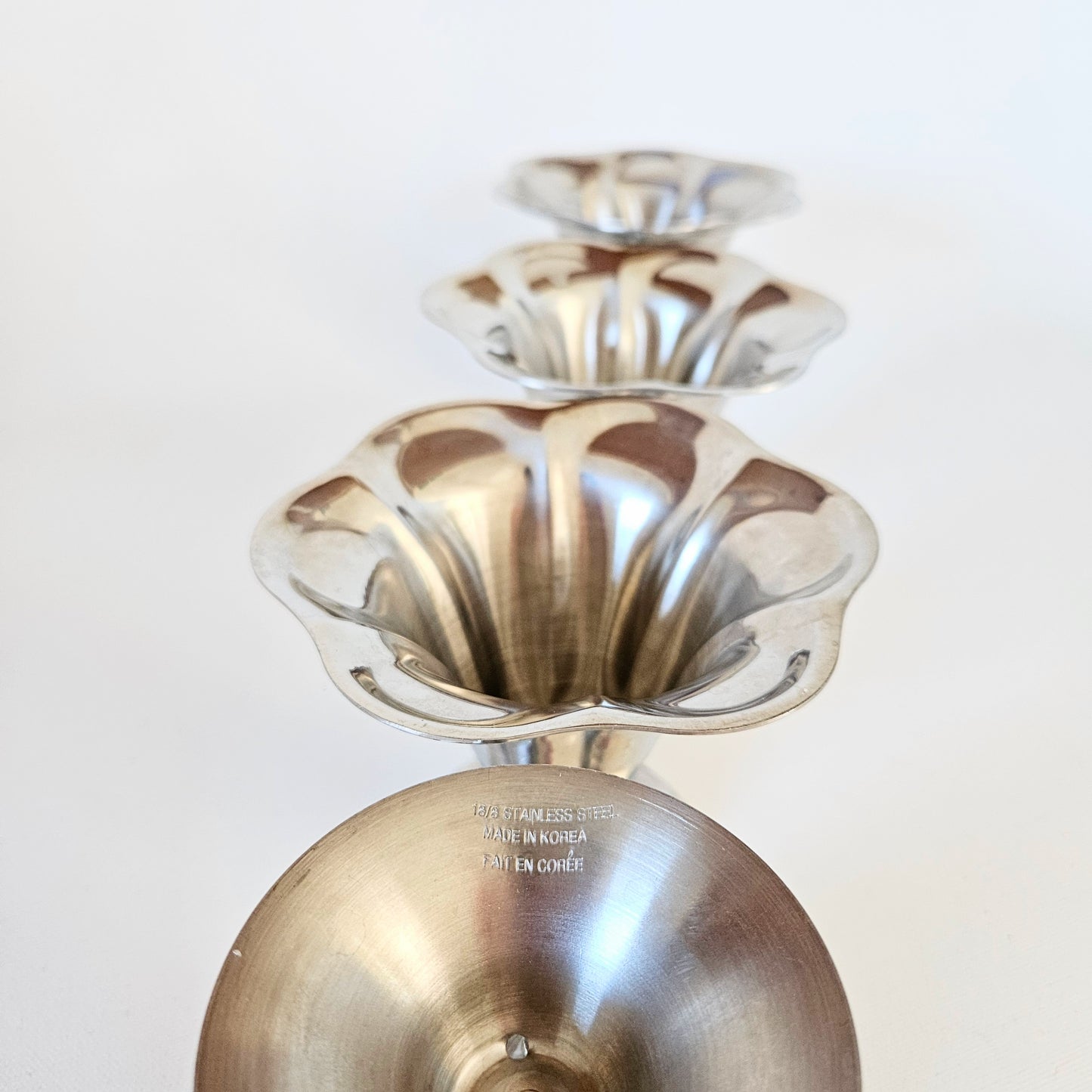 coupes à dessert en inox x4