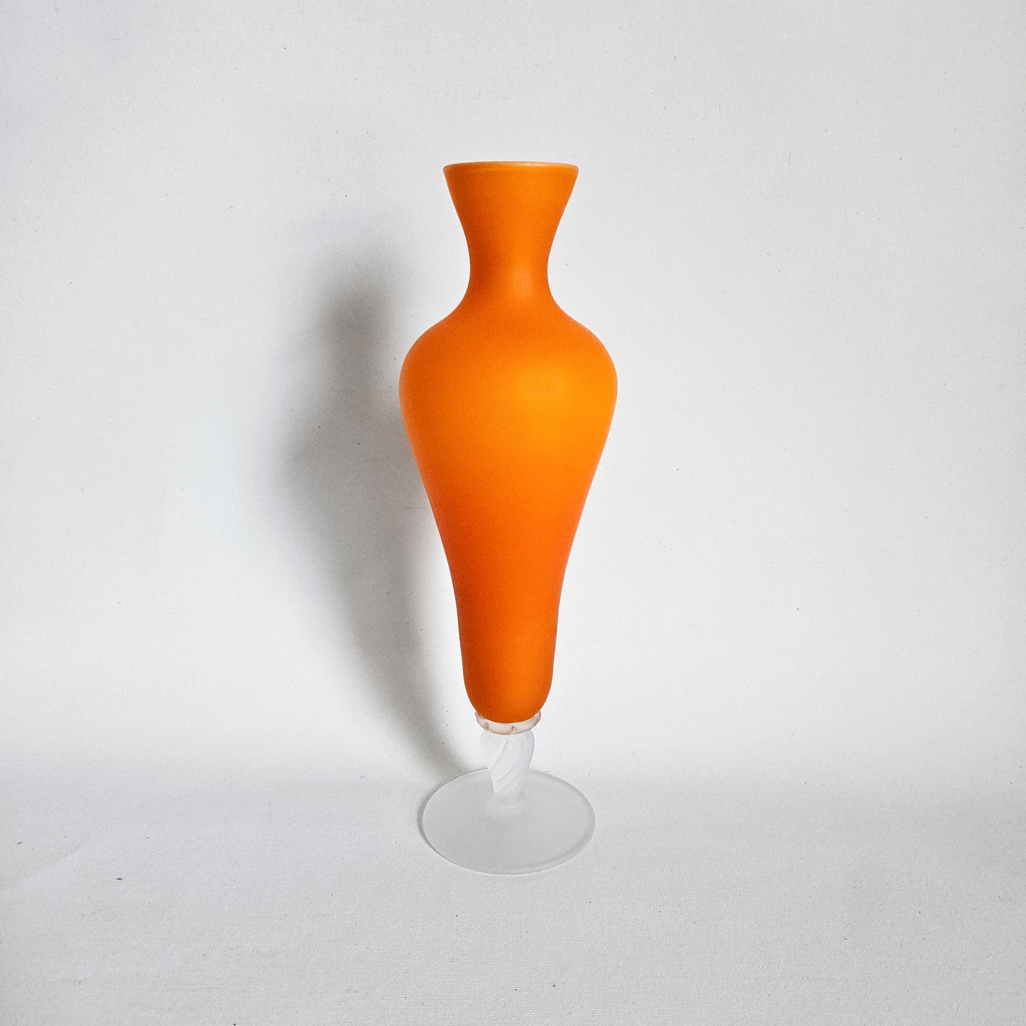 soliflore en verre soufflé givré