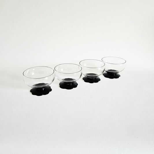 coupes en verre vintage Weston x4