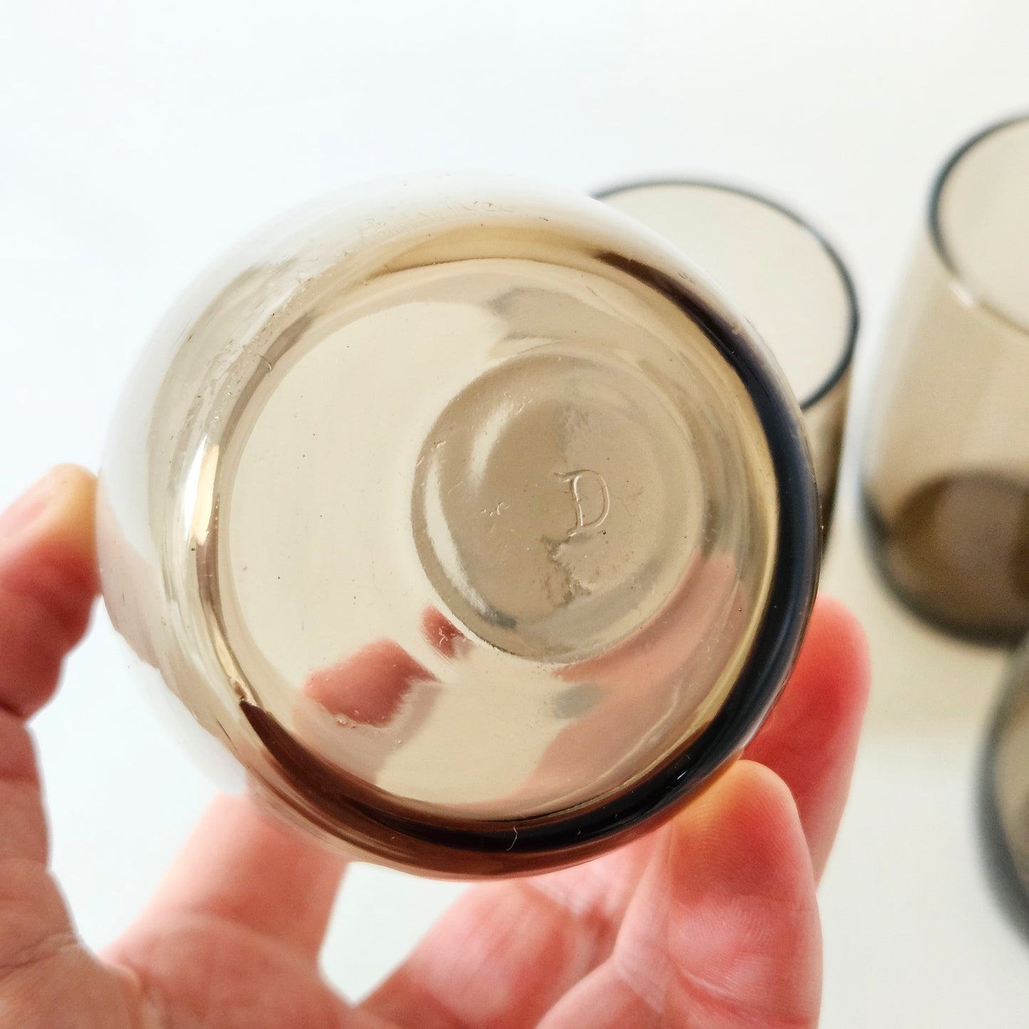 verres fumés vintage x2