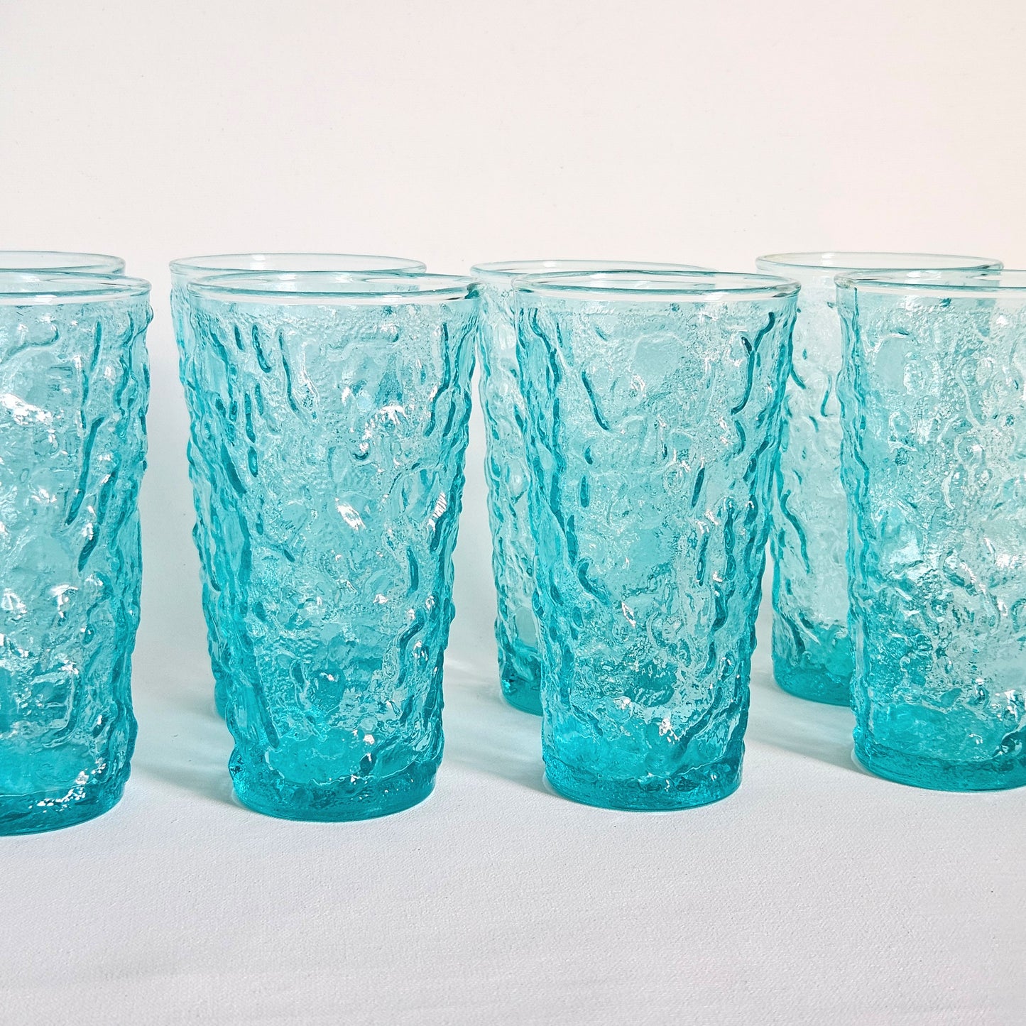 verres texturés Lido, Anchor Hocking x2