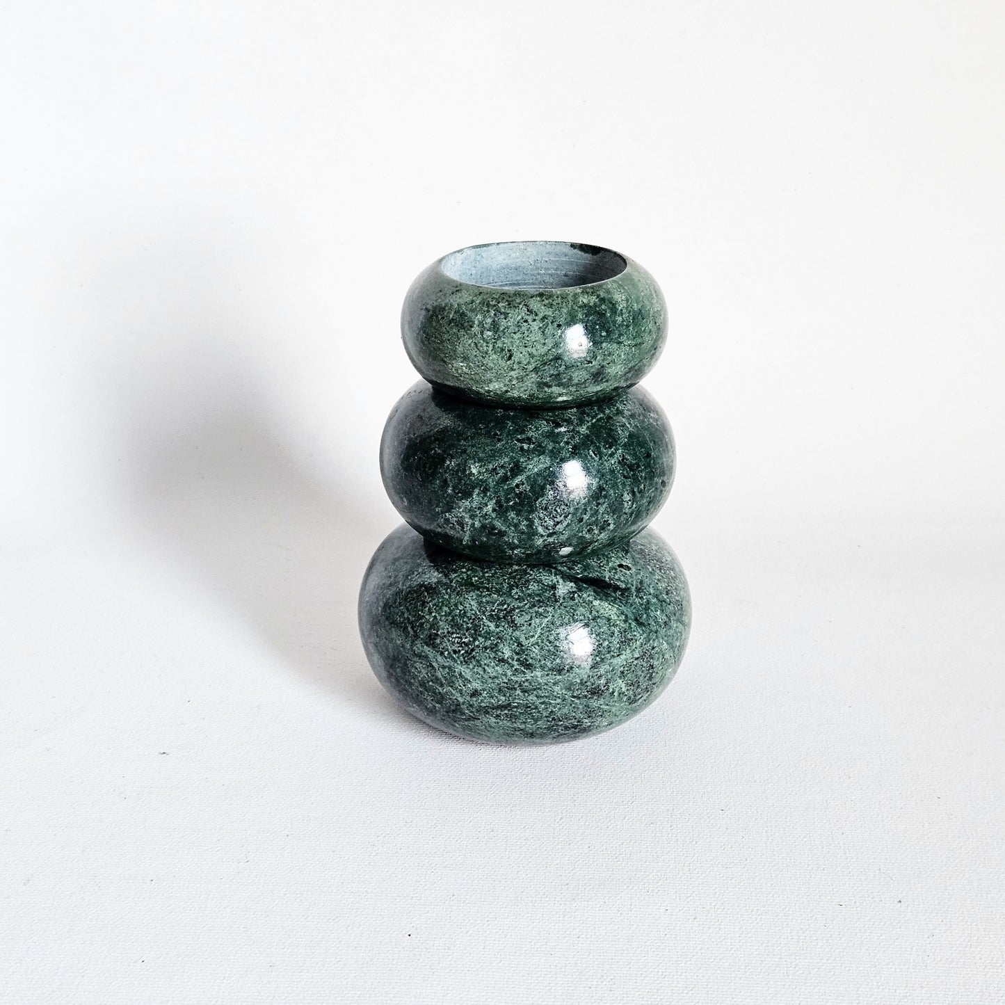 porte-lampions en marbre vert x3