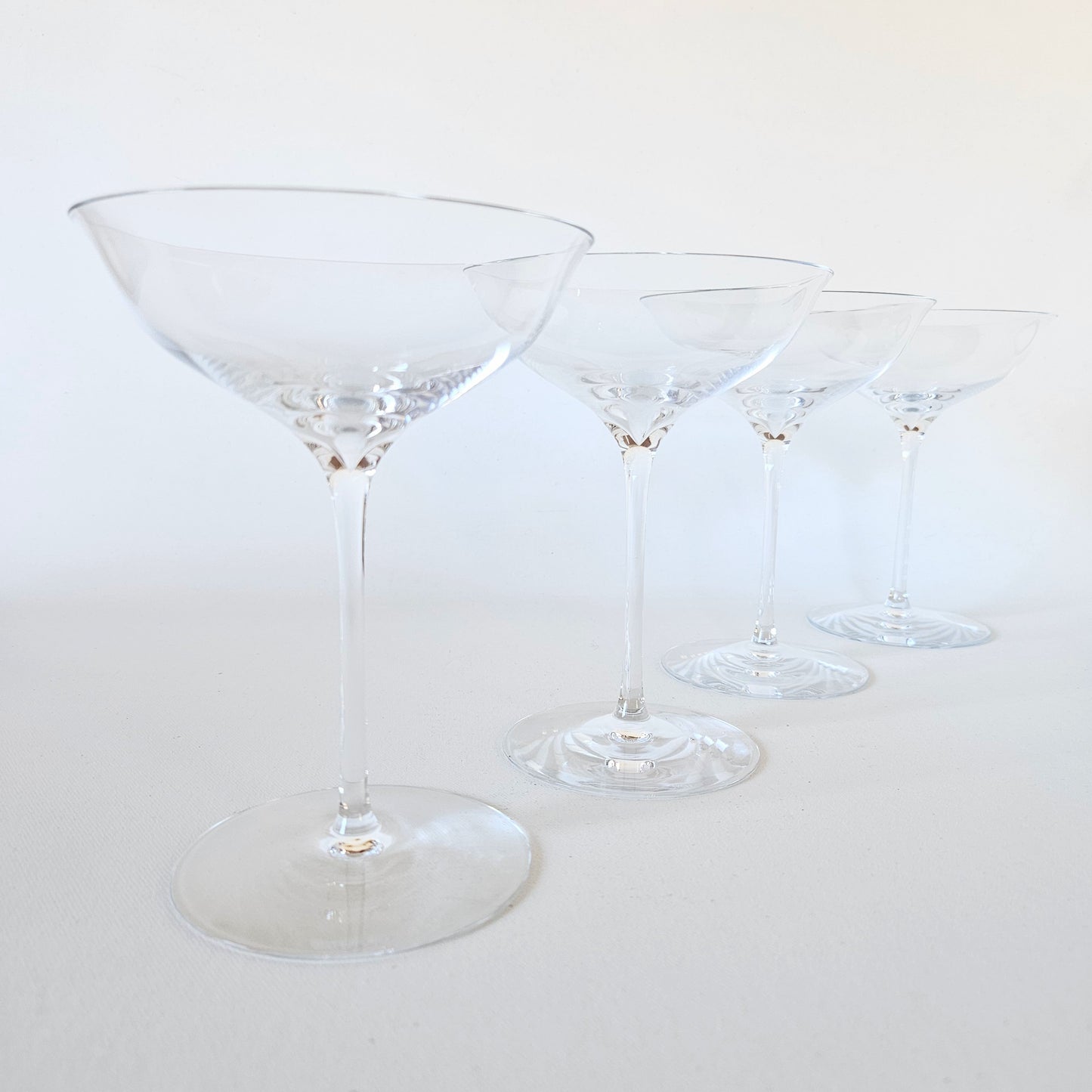 coupes à bulles/cocktail en cristal, Waterford x4