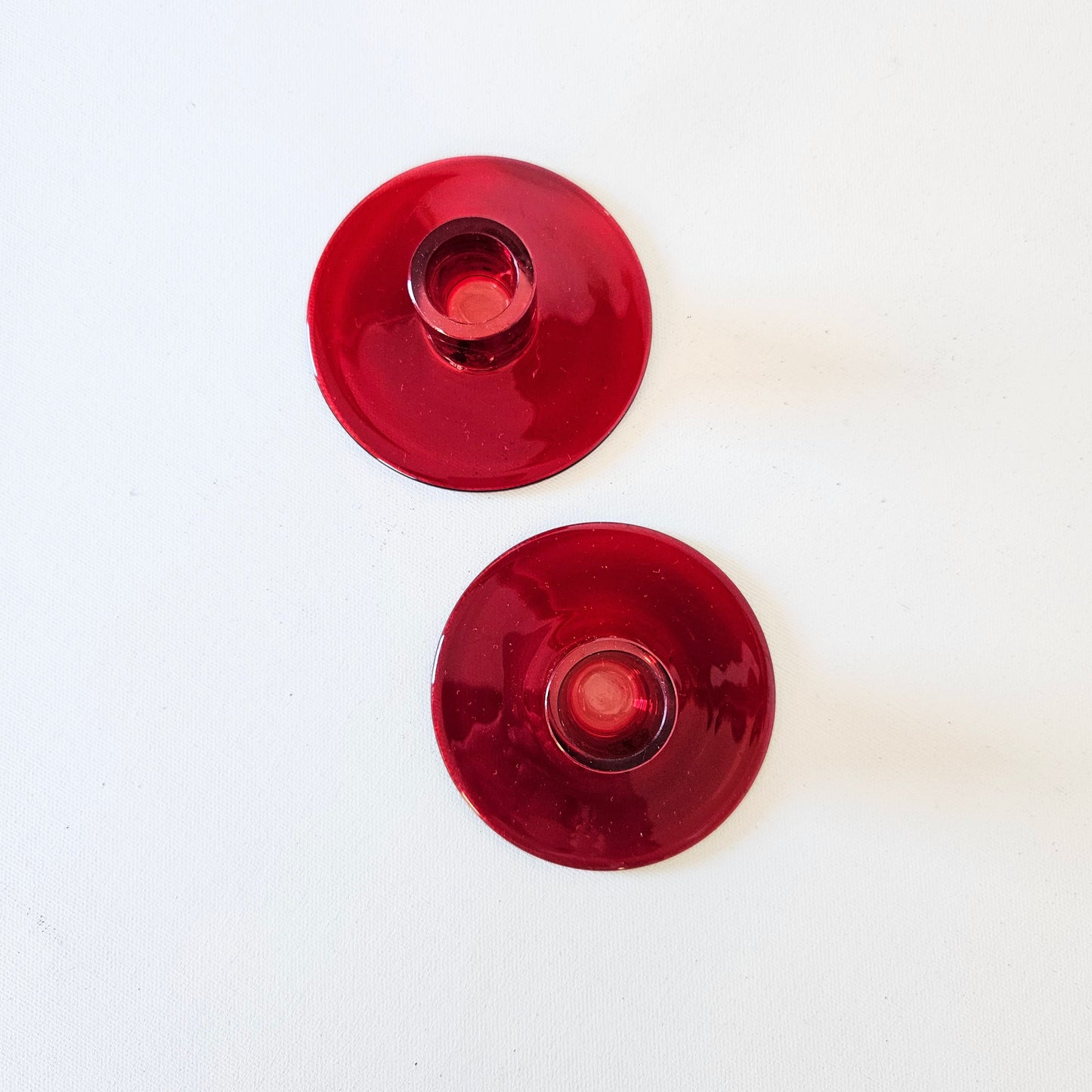 bougeoirs en verre Ikea x2